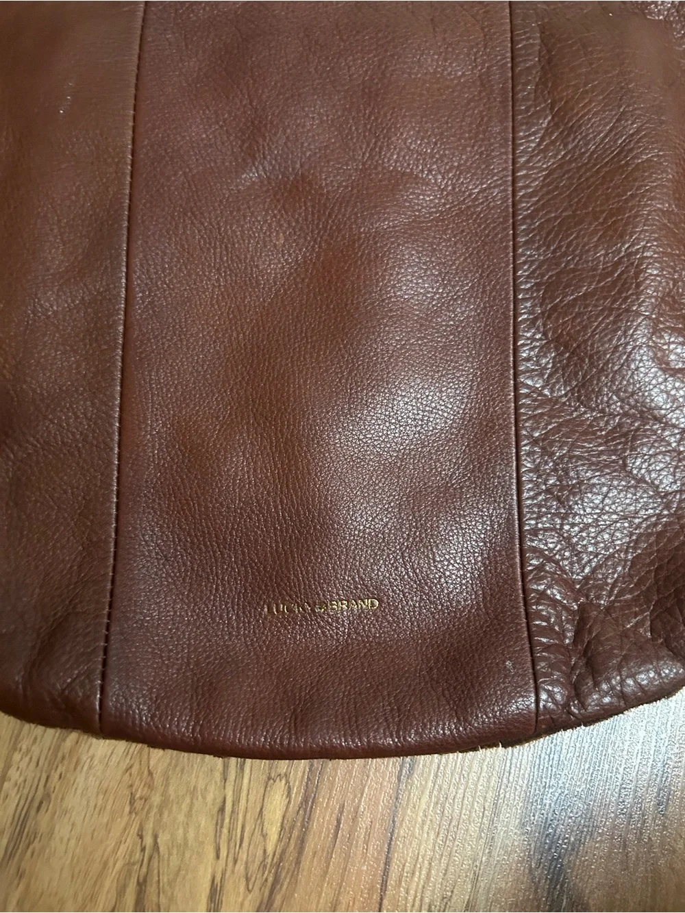 Vintage Y2K Lucky Brand Leather Hobo Shoulder Bag Purse